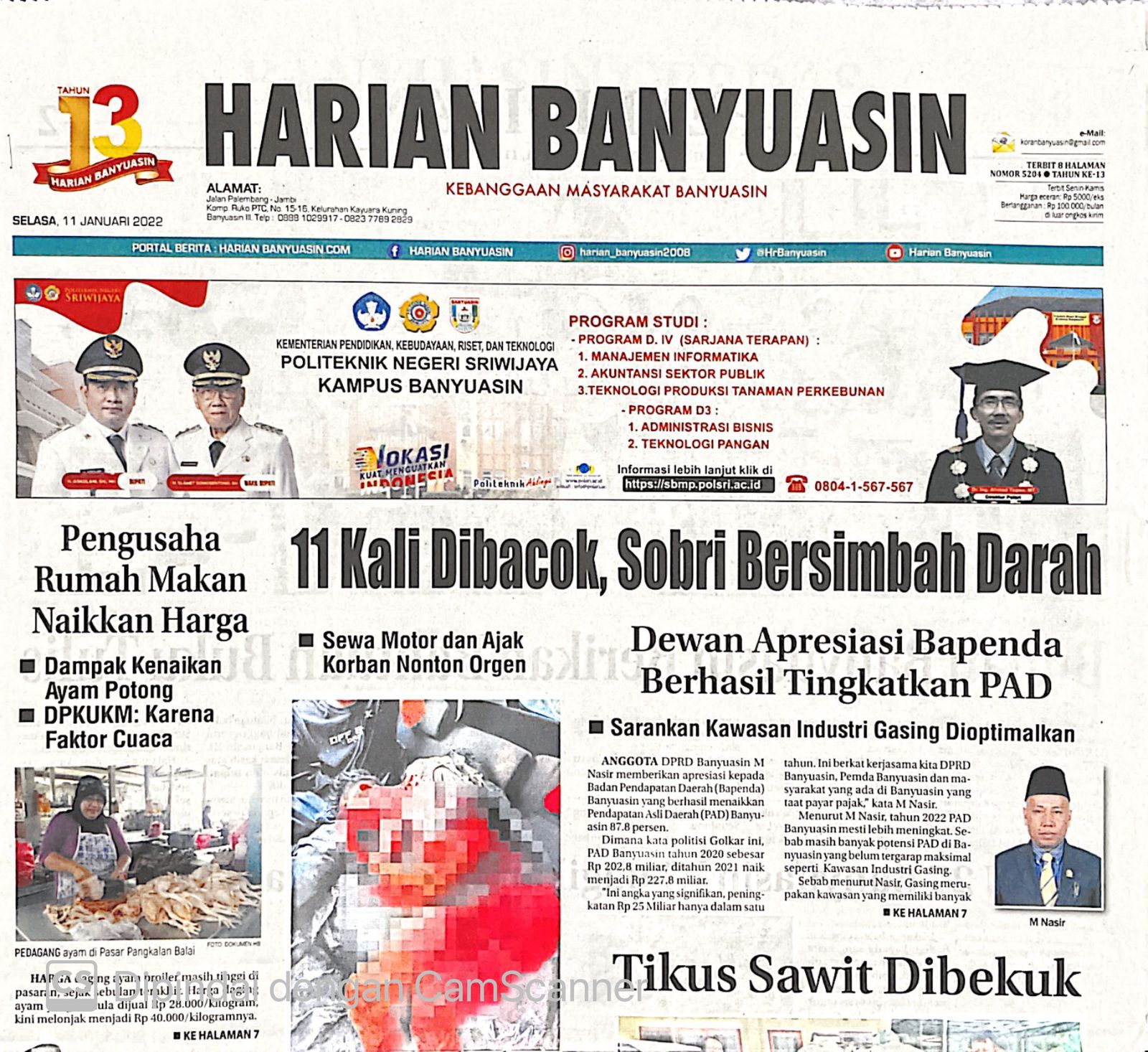 DEWAN APRESIASI BAPENDA BERHASIL TINGKATKAN PAD